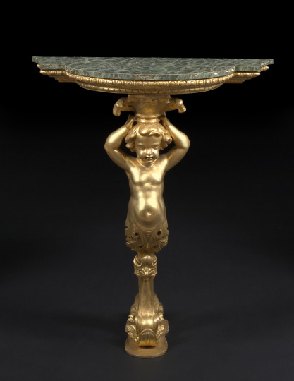 Pair of Italian Giltwood and