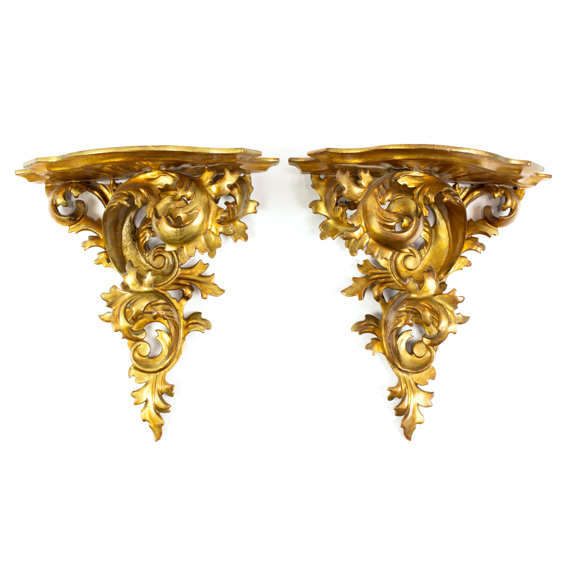 PAIR OF ITALIAN GILTWOOD AND