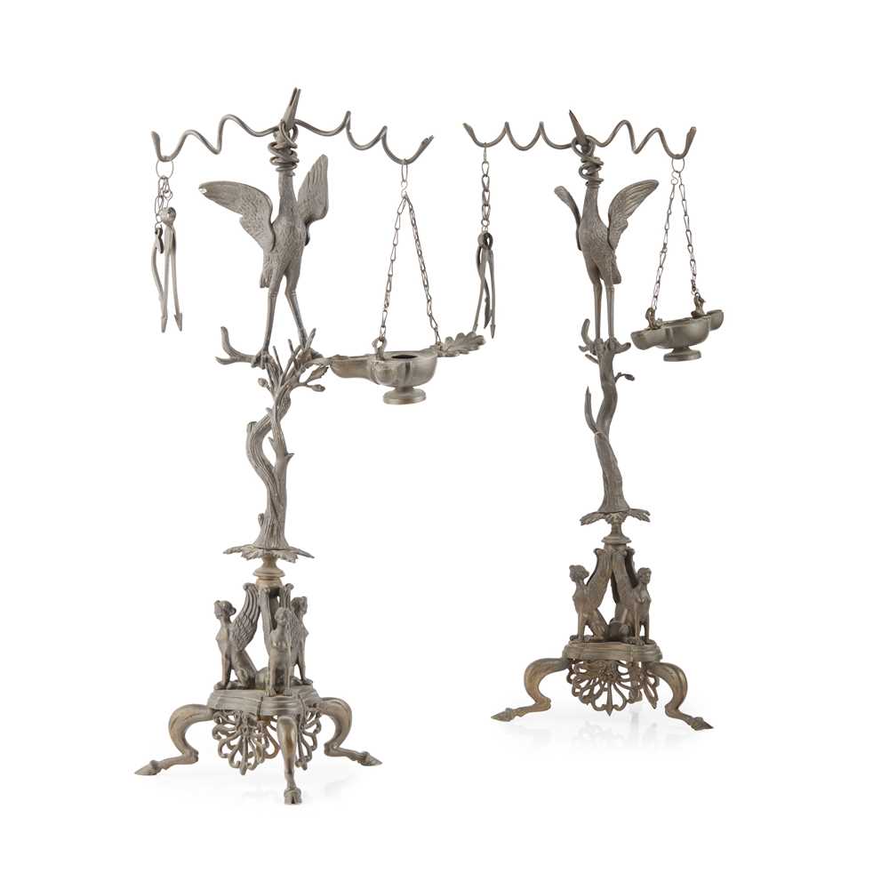 PAIR OF ITALIAN GRAND TOUR BRONZE