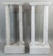 PAIR OF ITALIAN GREY-VEINED WH