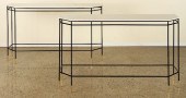 PAIR OF ITALIAN IRON CONSOLE T