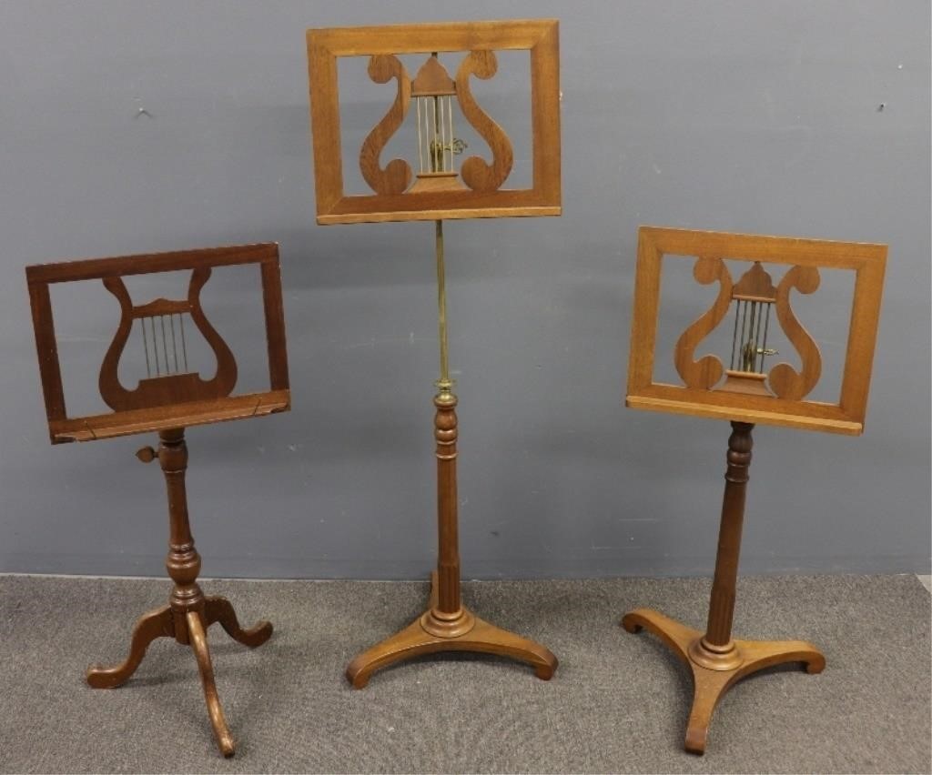 Pair of Italian mahogany adjustable