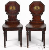 PAIR OF ITALIAN MAHOGANY HALL
