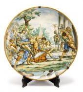 Pair of Italian maiolica 'isto