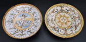 PAIR OF ITALIAN MAJOLICA COMPO