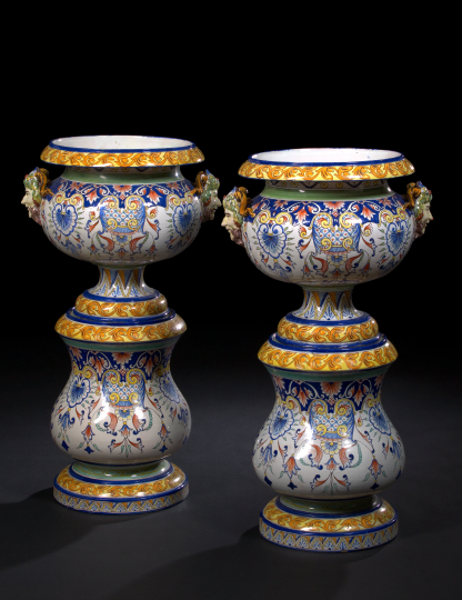 Pair of Italian Majolica