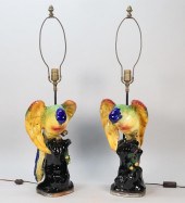 PAIR OF ITALIAN MAJOLICA PARRO