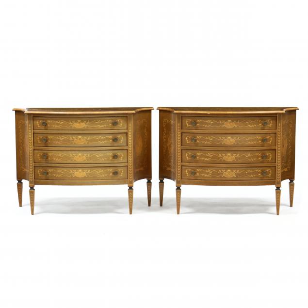 PAIR OF ITALIAN MARQUETRY INLAID