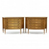 PAIR OF ITALIAN MARQUETRY INLA