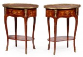 PAIR OF ITALIAN MARQUETRY, KIN