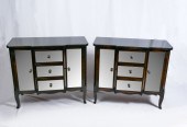 PAIR OF ITALIAN MIRRORED GLASS