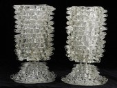 PAIR OF ITALIAN MURANO GLASS '