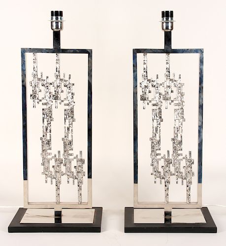 PAIR OF ITALIAN NICKEL OVER