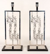 PAIR OF ITALIAN NICKEL OVER BR
