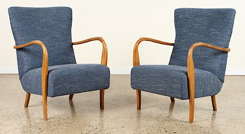 PAIR OF ITALIAN OPEN ARM CHAIRS