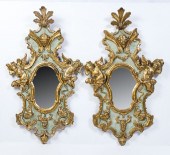 PAIR OF ITALIAN PAINTED GESSO