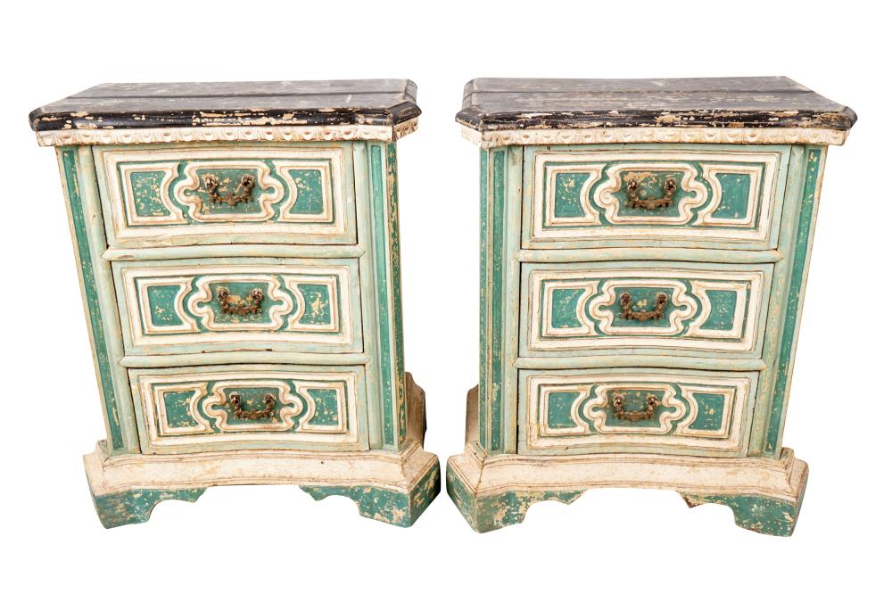 PAIR OF ITALIAN PAINTED