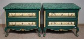PAIR OF ITALIAN PARCEL GILT GR