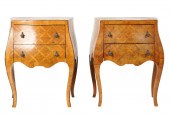 PAIR OF ITALIAN PARQUETRY BOMB