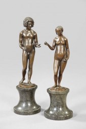 Pair of Italian Patinated Bron