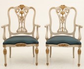 PAIR OF ITALIAN POLYCHROME AND