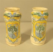 Pair of Italian polychrome mai