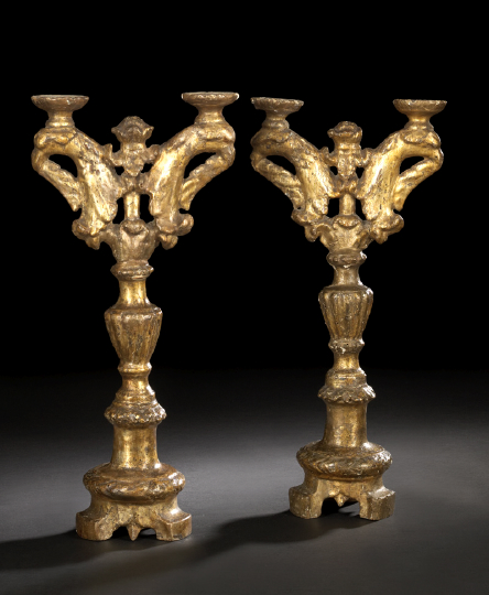 Pair of Italian Provincial Carved