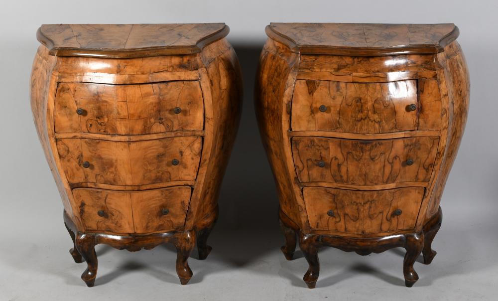 PAIR OF ITALIAN ROCOCO WALNUT SMALL