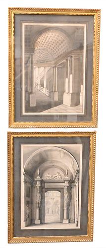 PAIR OF ITALIAN SCHOOL PEN AND INK,