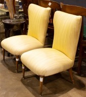 PAIR OF ITALIAN SLIPPER CHAIRS