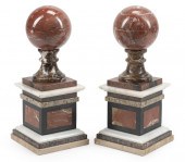 PAIR OF ITALIAN SPECIMEN MARBL