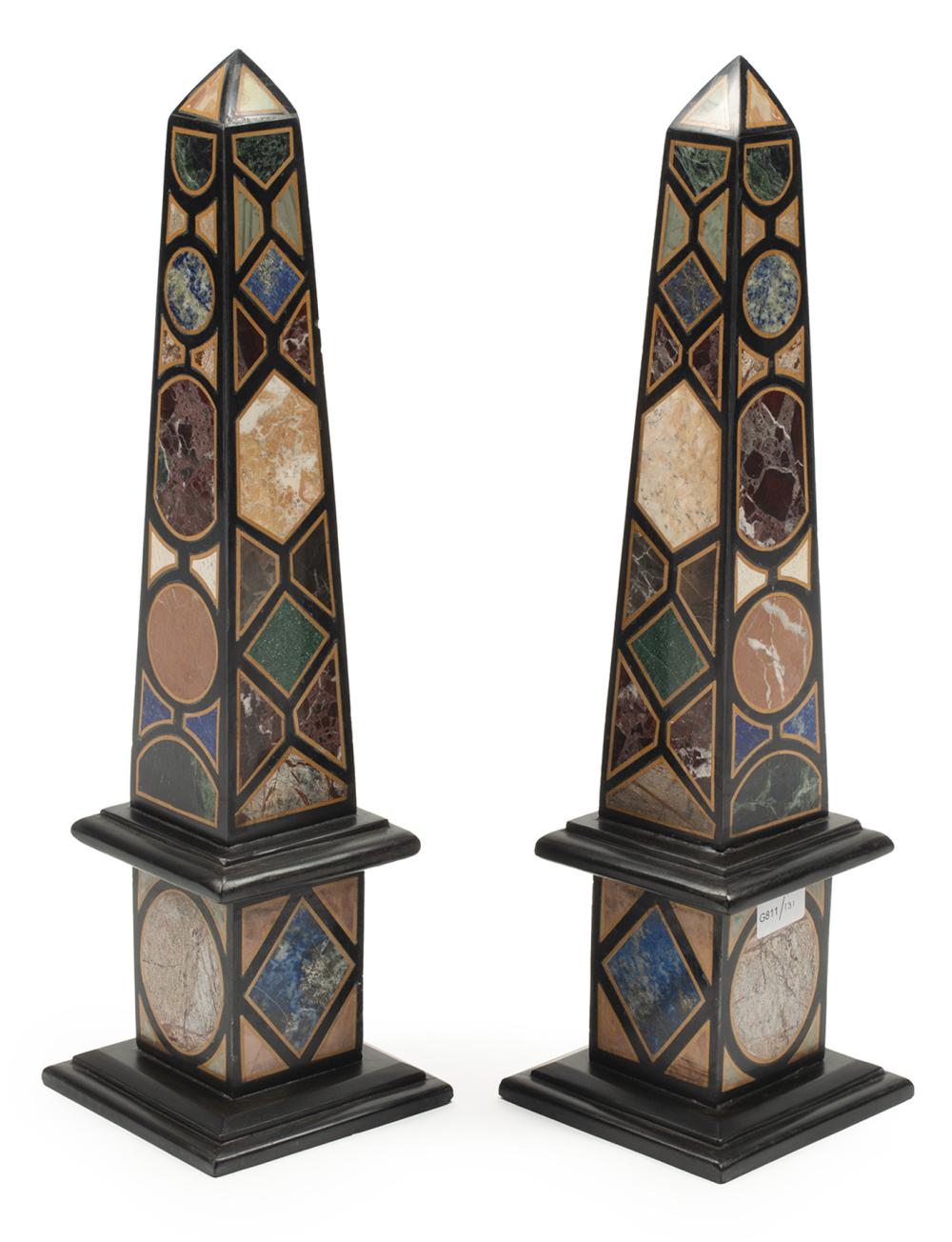 PAIR OF ITALIAN SPECIMEN MARBLE