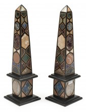 PAIR OF ITALIAN SPECIMEN MARBL