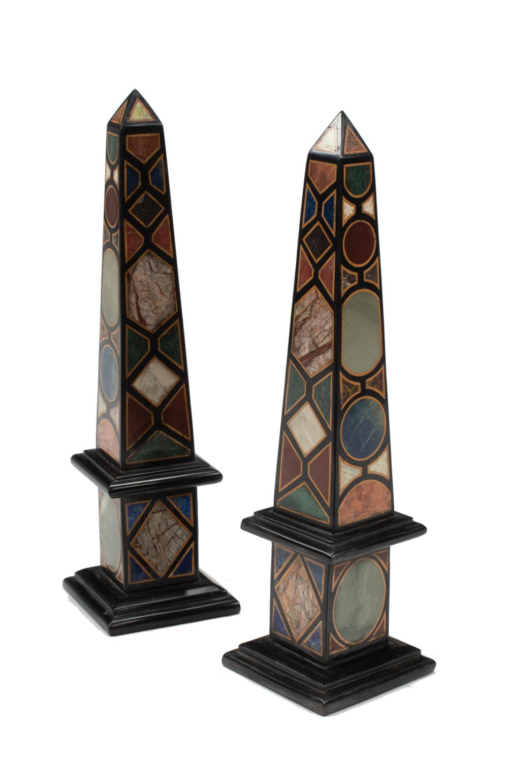 PAIR OF ITALIAN SPECIMEN MARBLE