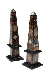 PAIR OF ITALIAN SPECIMEN MARBL