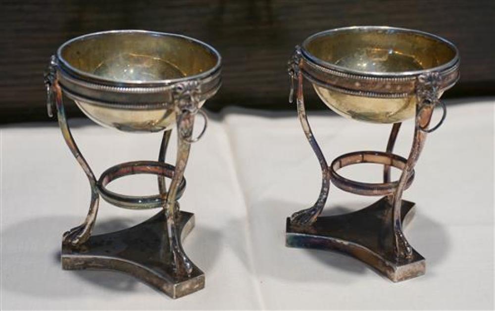 PAIR OF ITALIAN STERLING OPEN SALTS