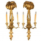 PAIR OF ITALIAN STYLE GILTWOOD