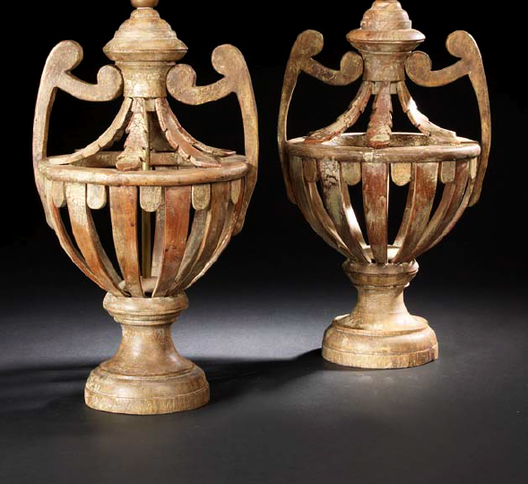 Pair of Italian Turned and Sawn