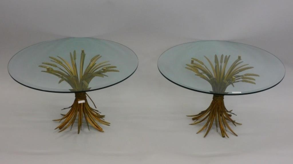 PAIR OF ITALIAN WHEAT SHEAF SIDE