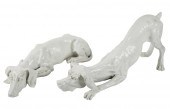 PAIR OF ITALIAN WHITE-GLAZED T