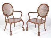 PAIR OF ITALIAN WROUGHT IRON R