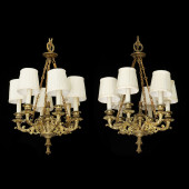 PAIR OF ITALIANATE GILT METAL