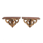 PAIR OF ITALIANATE GILTWOOD WA