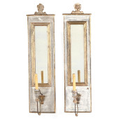 PAIR OF ITALIANATE PAINTED AND