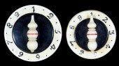 PAIR OF IVORY WHIST MARKERS WI