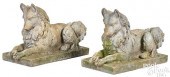 PAIR OF J. W. FISKE CAST ZINC