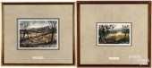 PAIR OF JACK SHAUB WATERCOLOR
