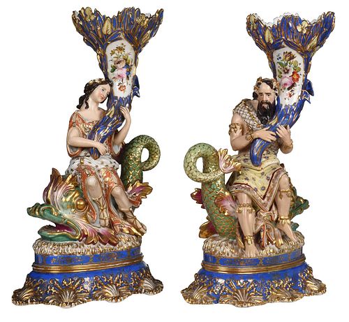 PAIR OF JACOB PETIT PORCELAIN
