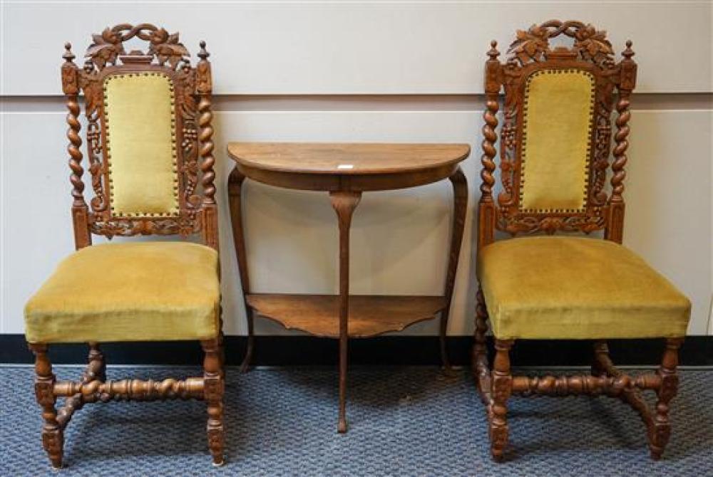 PAIR OF JACOBEAN STYLE CARVED OAK