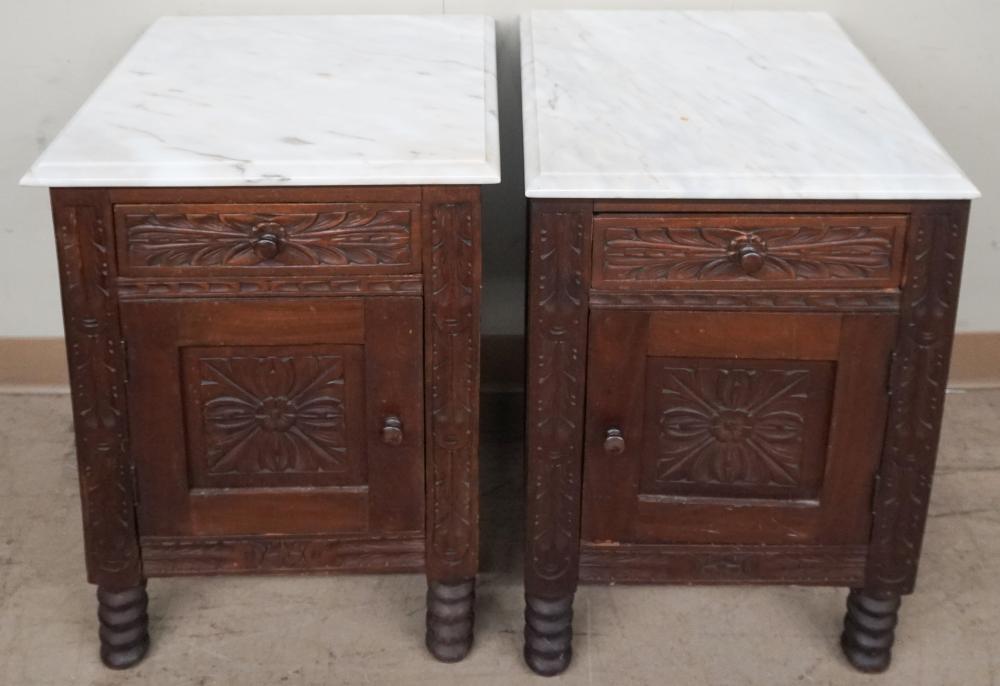 PAIR OF JACOBEAN STYLE WALNUT AND